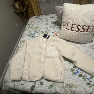 Fabletics Ivory Fleece Jacket